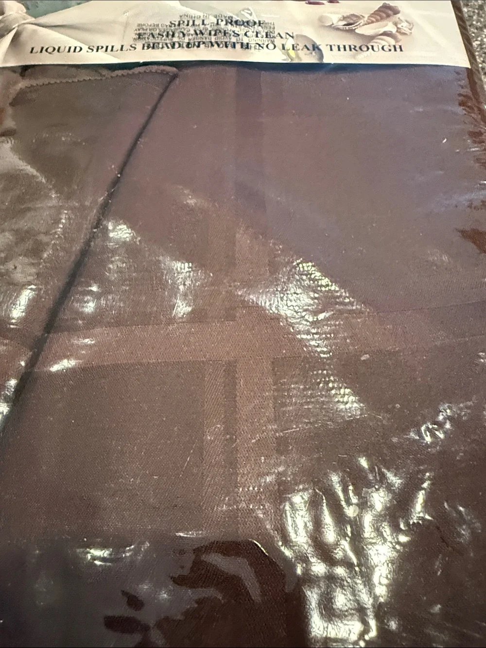 Melody Microfiber Tablecloth in Deep Brown